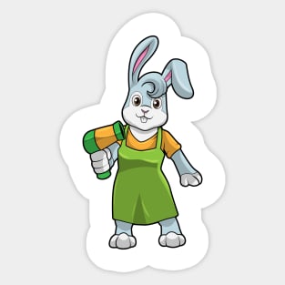 Rabbit as Hairdresser with Hairdryer Sticker